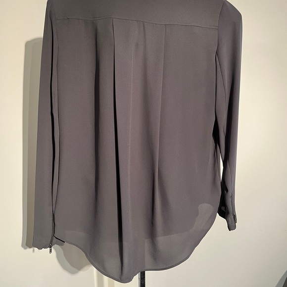 The Kooples,Grey Moto Style Blouse, Size S - Picture 3 of 5